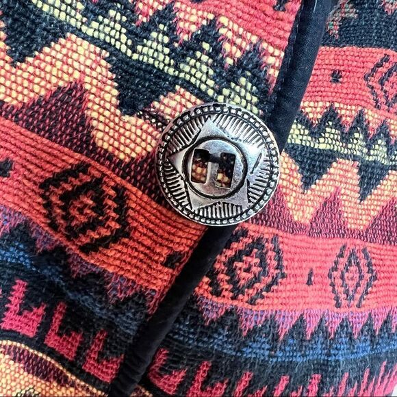 Vintage New Identity Southwest Cropped Gaucho Tapestry Blanket Jacket - Picture 3 of 10
